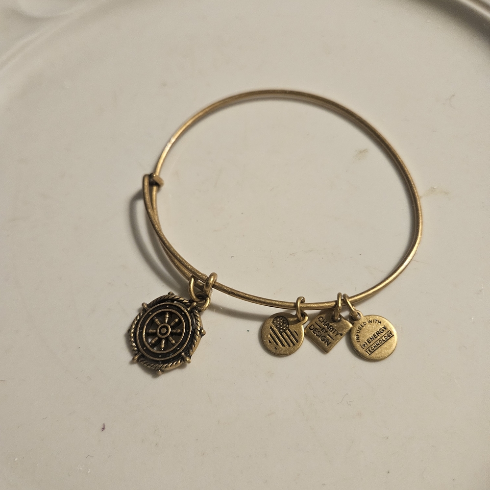 Alex and Ani Gold Charm Bangle Bracelet